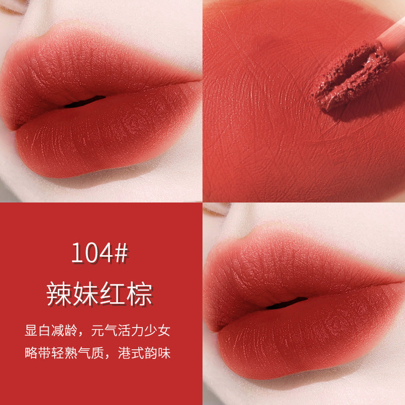 Wodwod ice cream lip mud matte velvet lip glaze waterproof not easy to fade student makeup whitening lipstick