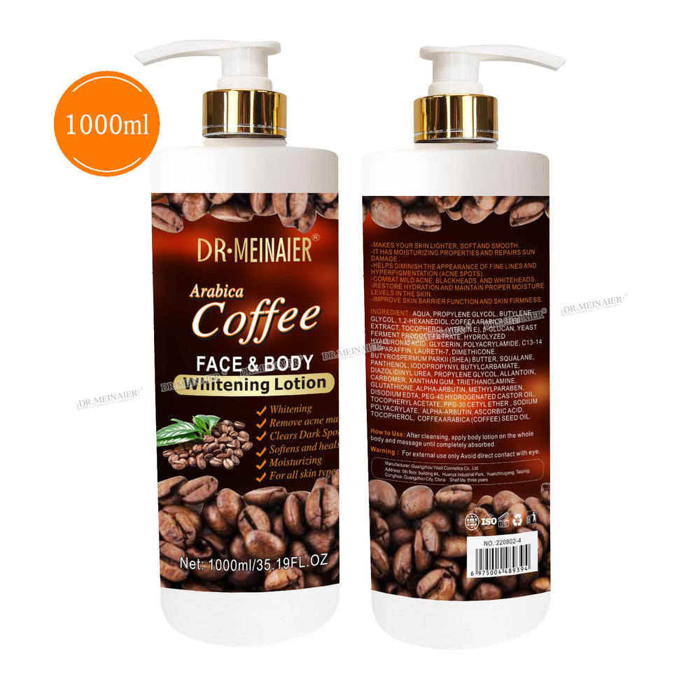 coffee body lotion, skin lotion, skin brightening lotion, moisturizing lotion, black removal lotion, export wholesale