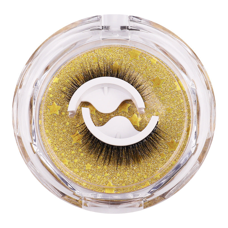 glue-free false eyelashes, a whole strip, artificial fiber long mom-birth-like self-adhesive eyelash adhesive strip replacement