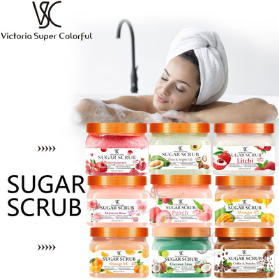 natural pure sugar scrub classy fruit fragrance bath rejuvenating moisturizing exfoliating bath salt body bath salt