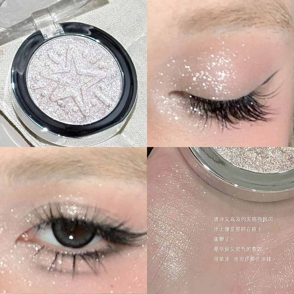 Kakashow diamond multi-purpose powder pearlescent fine sparkling mashed potato highlighting sparkling champagne gold single color eyeshadow