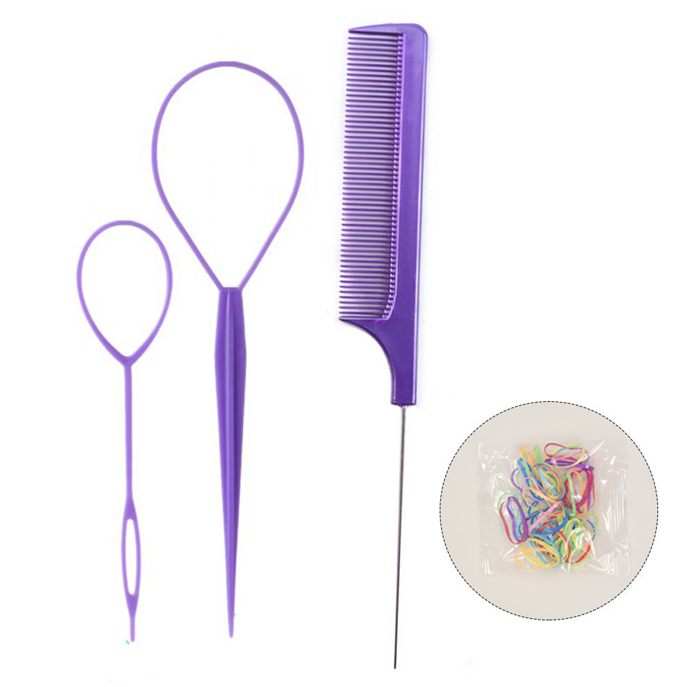 Pointed tail comb, hair pin, rubber band, hair curler suit, hair braiding tool, steel needle comb, ball head hairdressing styling supplies