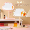 Cosmetic mirror girly heart plastic rotatable desktop desktop storage dressing mirror for home dormitory home portable mirror
