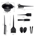 Hairdressing tools double-sided hair dyeing comb baking oil brush black plastic single-sided care brush highlighting comb 11-piece suit
