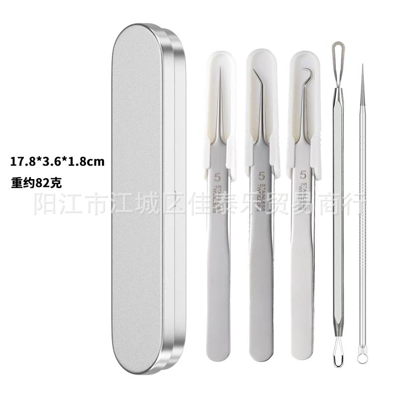 Factory direct: premium #5 ultra-sharp blackhead tweezers - professional grade acne extractor set for salons