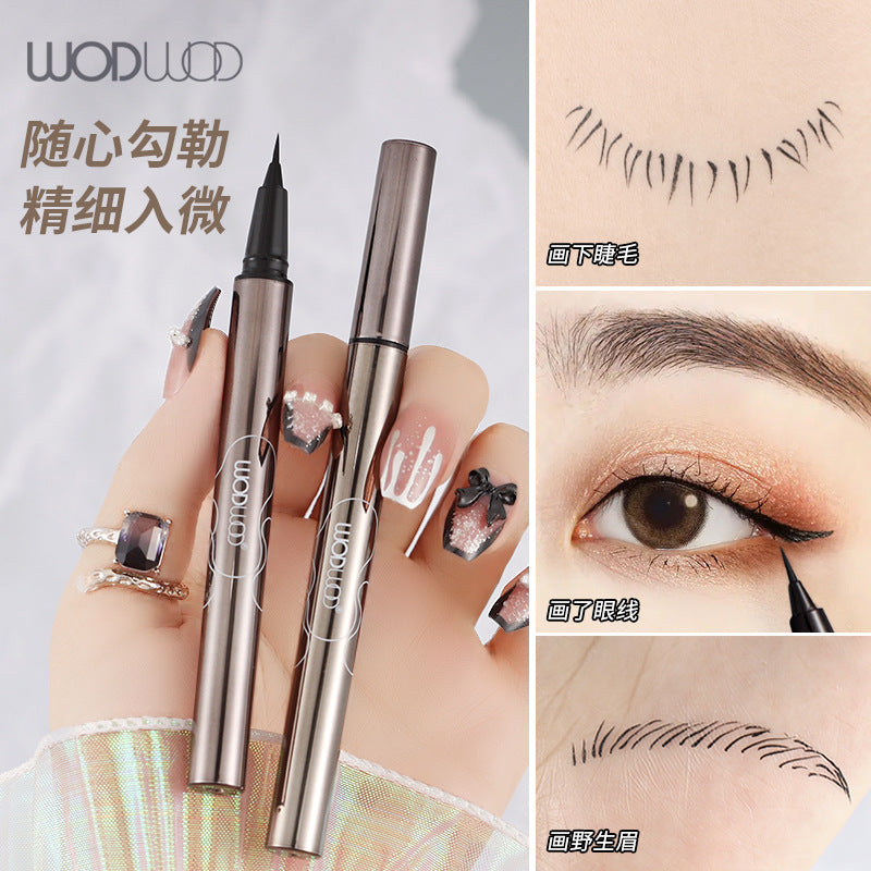 Wodwod ultra-fine liquid eyeliner pen for women - fine tip, quick-drying, waterproof, sweat-proof, smudge-proof, perfect for under-eye highlighting