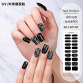 Zhengxiang personalized gel manicure stickers onion powder jumping color nail polish film uv lamp semi-baked semi-cured nail stickers wholesale