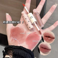Black nana double-ended lip glaze - pink dew, instant brightening, watery gloss, mirror finish, velvet matte, and creamy lip clay