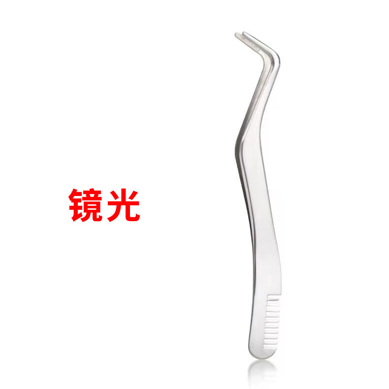 Manufacturer's new stainless steel eyelash applicator with comb, eyelash extension tweezers, false eyelash applicator, beauty tool