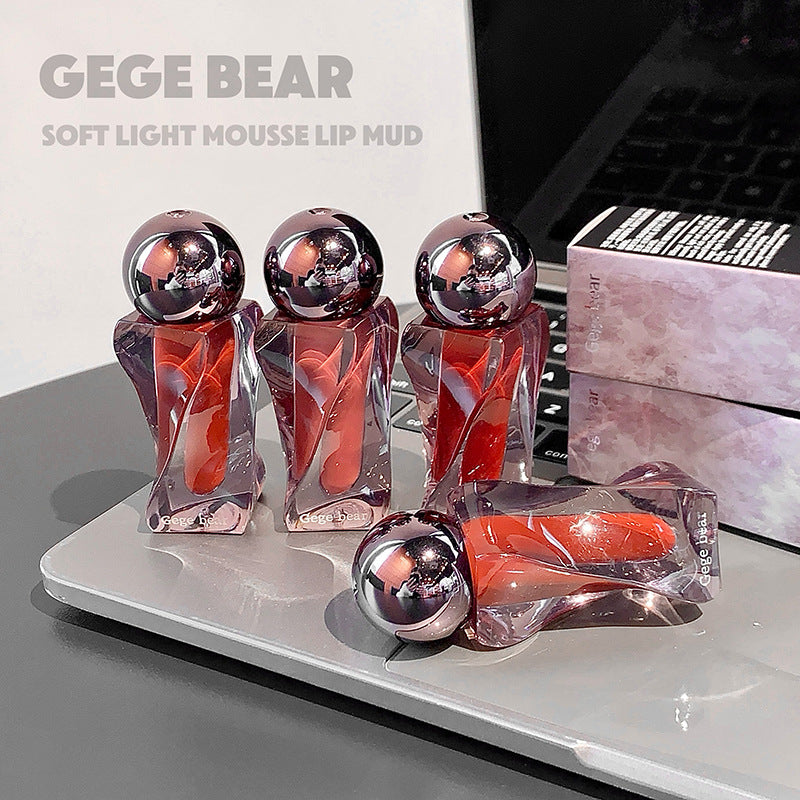Gege bear soft light mousse lip mud velvet matte matte non-stick cup student pseudo-no makeup whitening lip glaze