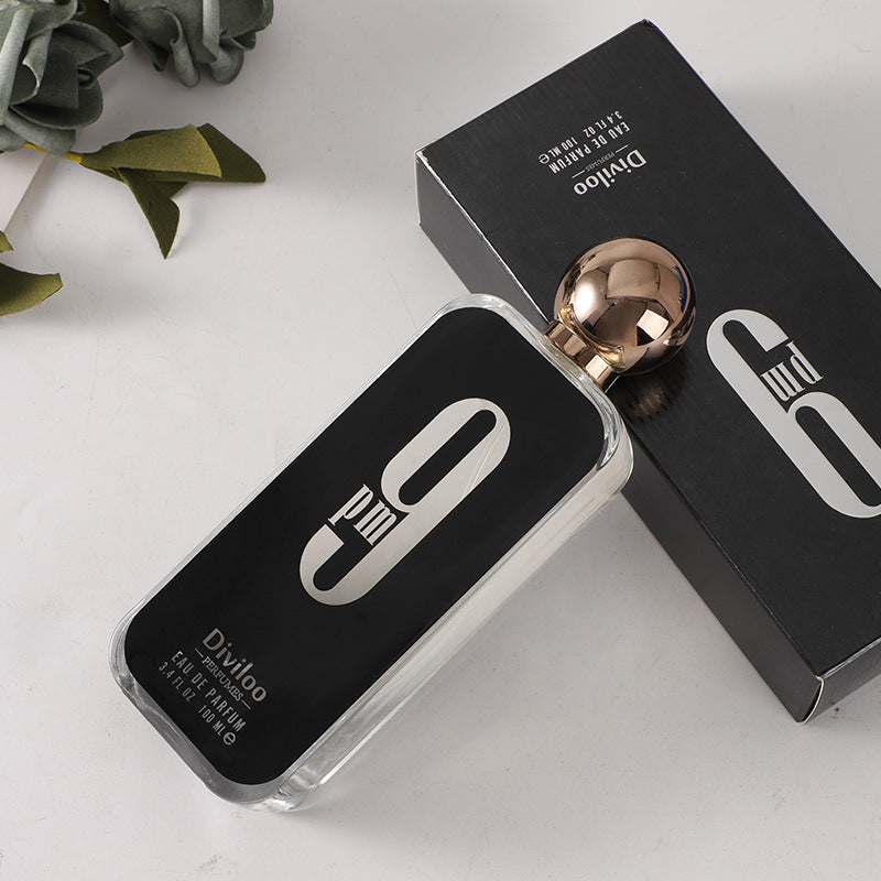 Wholesale 9pm cross-border bestseller perfume: black metal cap, 3d logo, arabian perfume, dubai men's fragrance