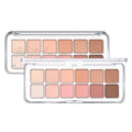 Mackandy 12-color eyeshadow palette - shimmer, matte, low-pigment korean-inspired pink, brown, and earth tones