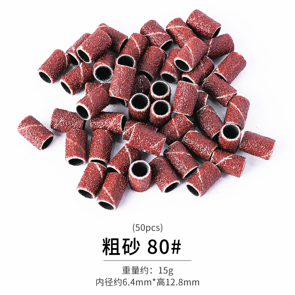 Nail polishing head grinding wheel sand ring, special grinding sand ring for grinder 80#120#180# 50/100 per pack