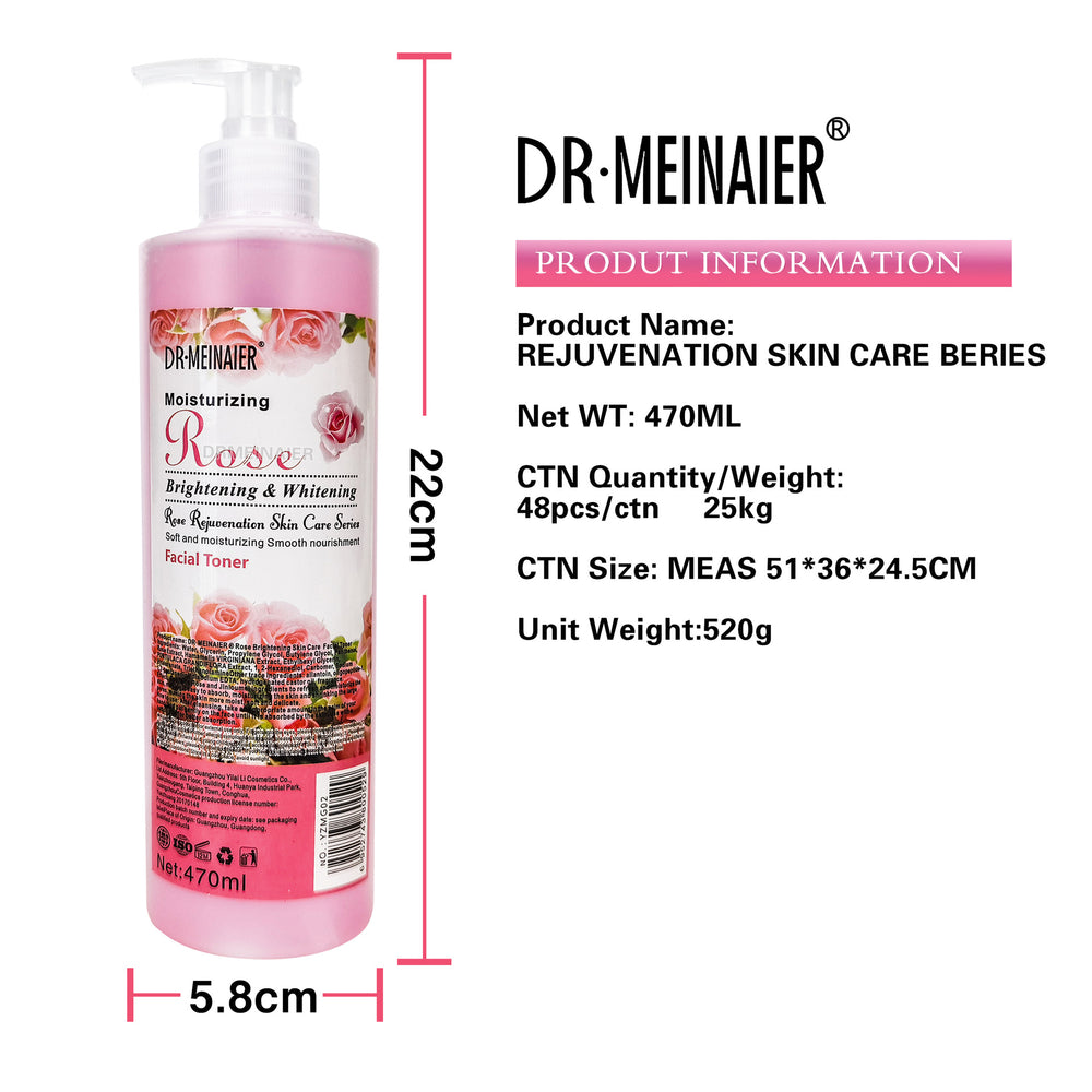 rose brightening toner, shrinking water, refreshing oil control, shrinking pores, hydrating and moisturizing toner 470ml