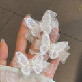 Gentle fairy butterfly pearl hair clip women's side classy bow duckbill clip hair clip headwear hair accessories