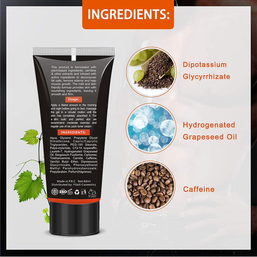 exclusive abdominal muscle cream fitness shaping heating men's care enhanced skin tightening whole body 60g foreign trade wholesale