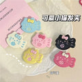 Set of 6 frosted fish-shaped cat hair clips