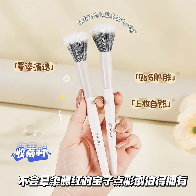 Jonbos wooden handle blush brush stipple brush portable makeup brush makeup artist special beauty tool wooden handle makeup brush