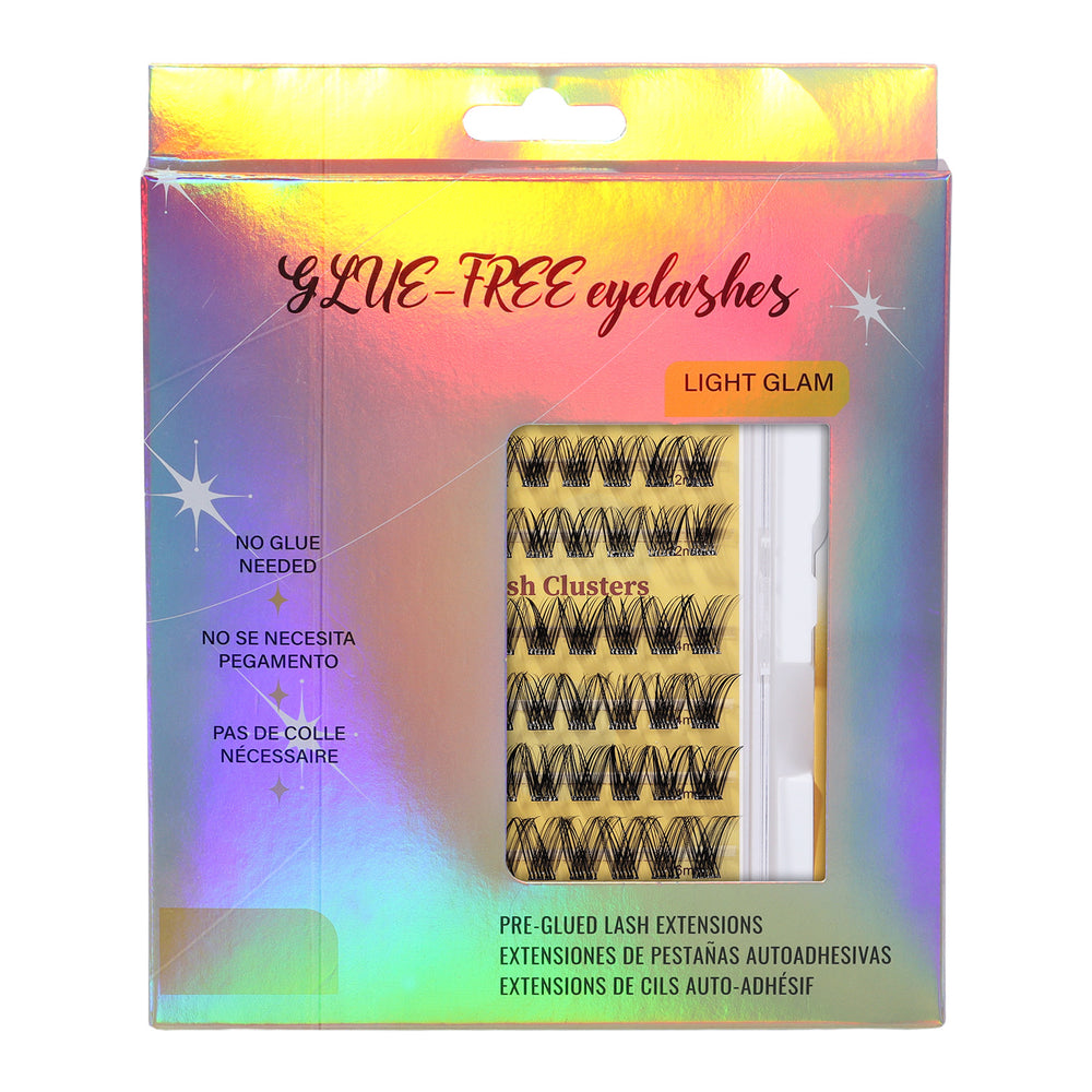European and american cross-border false eyelashes glue-free suit diy segmented single cluster d curved natural thick self-grafted eyelashes