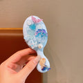 Kids' snow & ice cartoon air cushion comb - cute, portable, anti-static, gentle hair massage for girls, perfect for school
