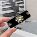 Classy diamond-encrusted flocking round hair clip classy side bangs clip retroelegant hair accessories bb clip bangs clip