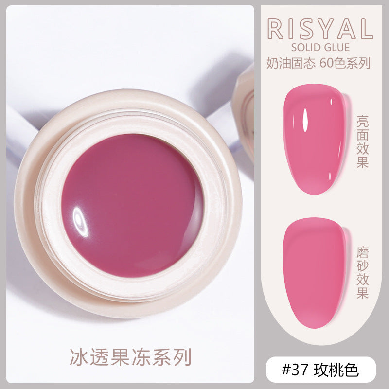 Risyal icy solid gel polish 5ml - smooth cream gel nail polish, japanese style nail polish for nail salons