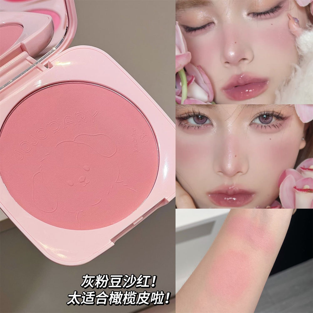 Jojo diary puff puppy blush low saturation daily easiest for match vitality girl enhance complexion rouge palette