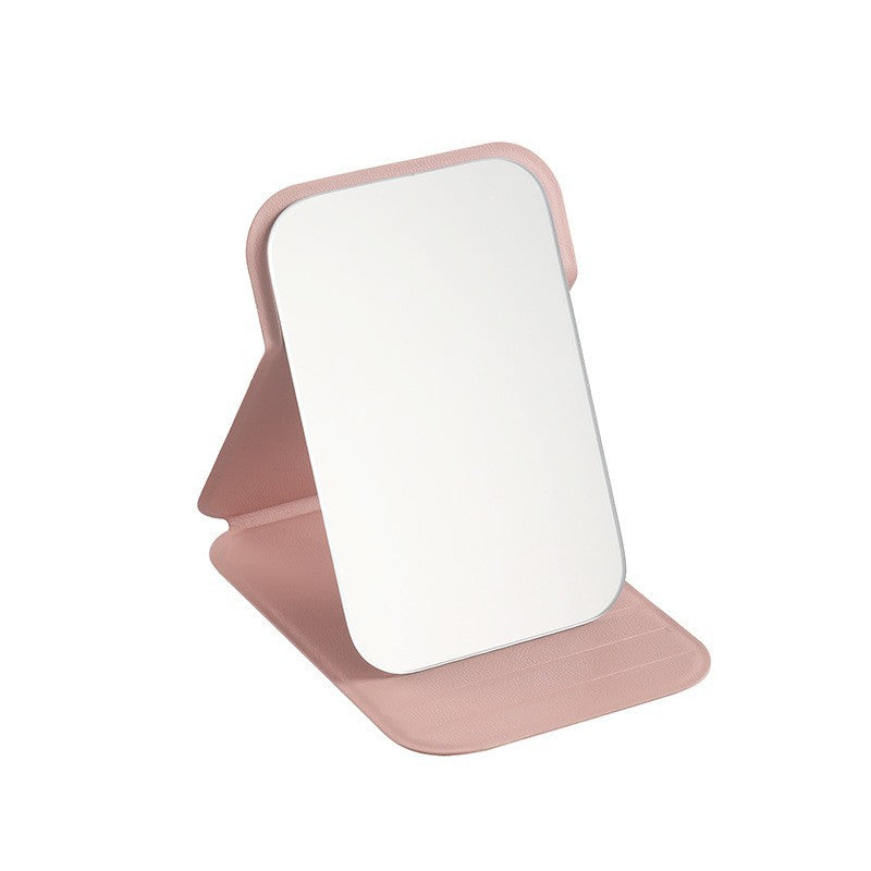 Foldable desktop makeup mirror - portable, compact, and perfect for on-the-go use. ideal for dorm rooms, home, or travel