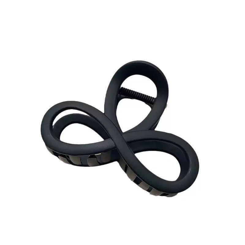 Cross ring-shaped medium hairpin 2025 new brown coffee color back of head hair clip popular hair accessories for women