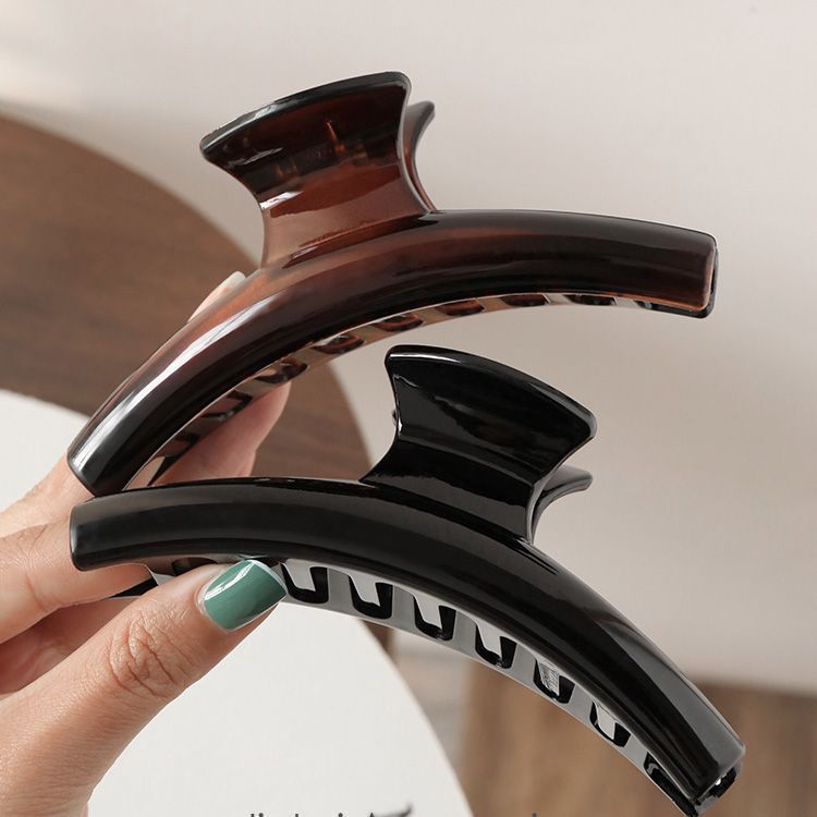 2024 new arrivalclassy plastic gripper imitation acetic acid black hair gripper large plate hair clip shark clip hair accessories for women