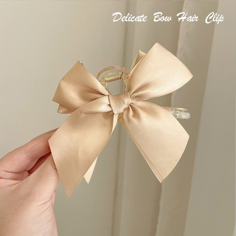 Bow tie clip shark clip ins style popular back of head female elegant clip 2022 new hair clip hair accessories