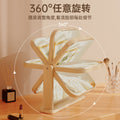 Folding makeup mirror - wooden desktop vanity mirror for home bedroom, rotating double-sided mirror, perfect for student dorms and beauty gurus