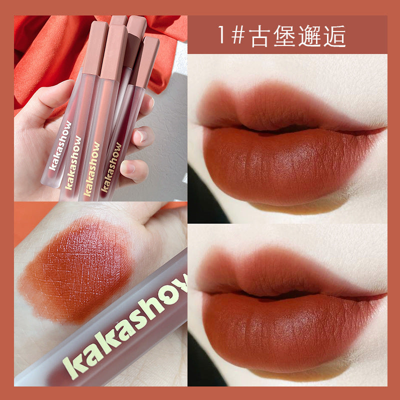 Kakashow powder mist silky lip glaze velvet matte matte student daily makeup whitening waterproof not easy to fade