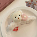 Cartoon rabbit clip high-end stuffed clip cute hair clip 2024 furry bear shark clip hair clip hair accessories