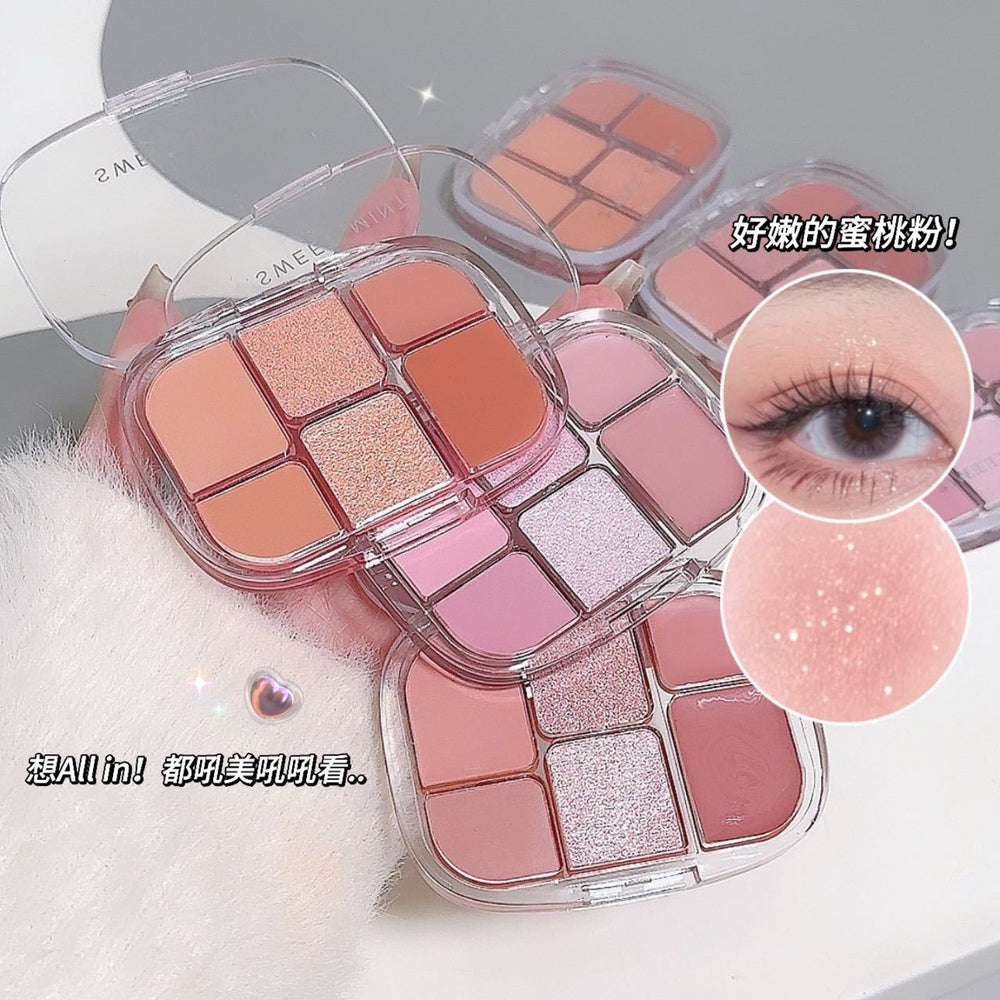 Sweet mint new multifunctional all-in-one palette: shimmer, matte, everyday light makeup, contour, blush, and eyeshadow palette