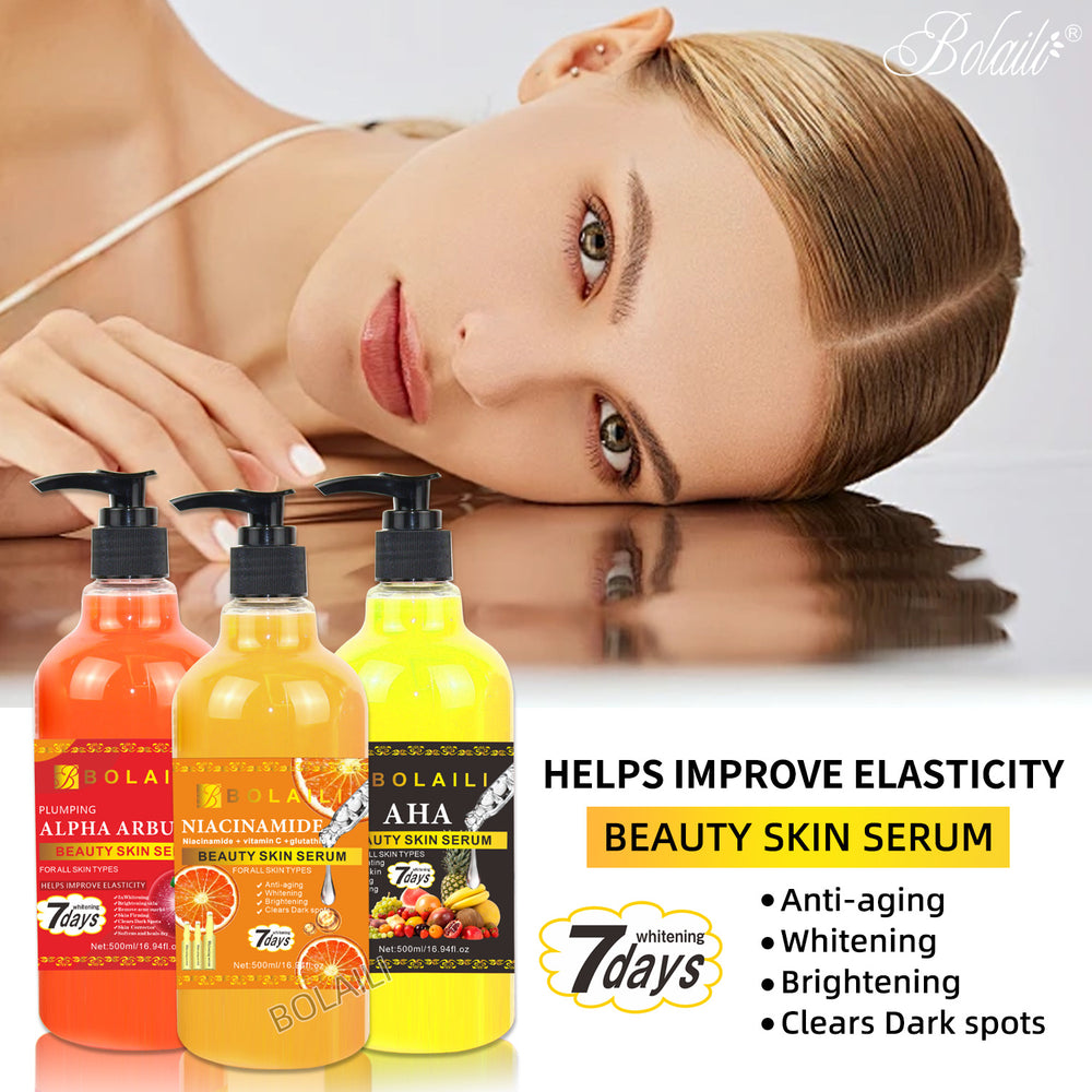 aha fruit acid solution anti-wrinkle repair arbutin essence brightening moisturizing brightening collagen serum
