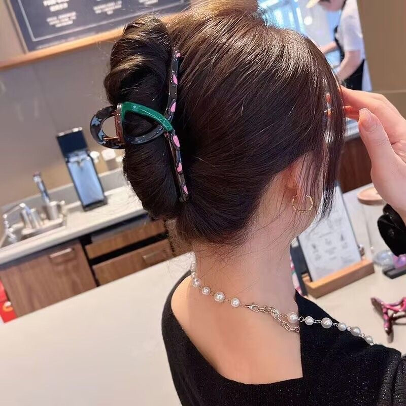 Dopamine cross gripper for women classy exquisite hair gripper for the back of the head hair clip summer shark clip headwear