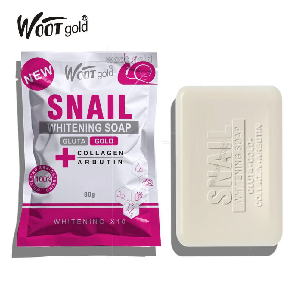 export bagged snail mucin handmade soap 80g - gentle cleansing, brightening, and suitable for all over body