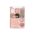 Novo casual day sweetheart eight-color eyeshadow palette - all-in-one eyeshadow, highlighter, and blush palette for everyday light makeup - earth tone eyeshadow