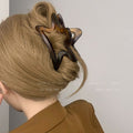 Hold firmly~ maillard amber brown five-pointed star gripper for women springnew arrival shark clip hair clip on the back of the head