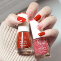 New water-based peel-off nail polish - no bake, quick dry, odorless, nude base coat, clear top coat - wholesale