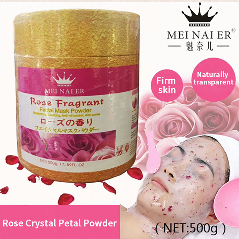 rose petal crystal soft mask powder moisturizing and moisturizing jelly mask powder wholesale 500g