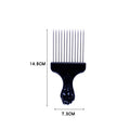 Fist long steel needle comb hairdressing styling hair cutting dyeing metal stainless steel insert comb oil head comb cross-border wholesale