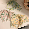 Headscarf women's headband summer cute sweet girl lace triangle scarf hairband french style tie-up photo prop square scarf headwear