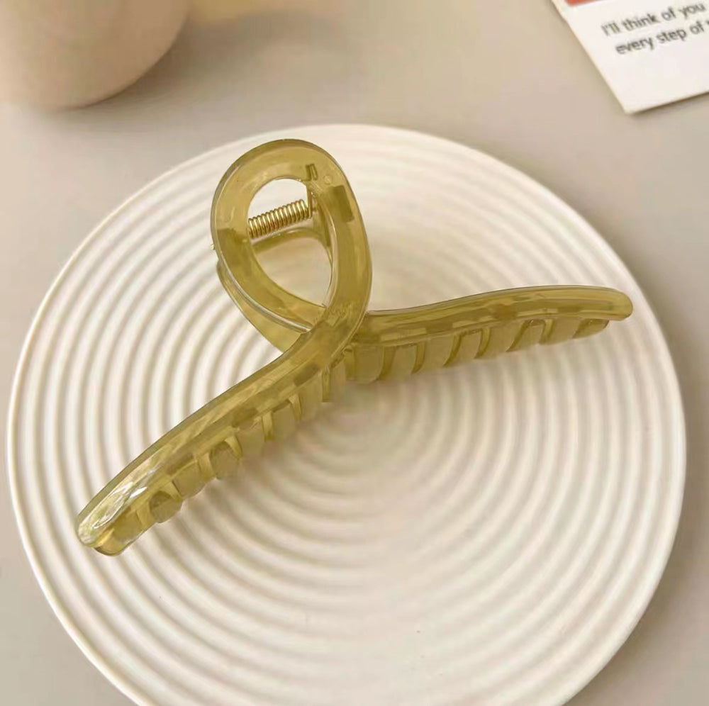 Can't shake off the 15cm jelly color large cross gripper acrylic back of the head shark clip elegant hairpin headwear