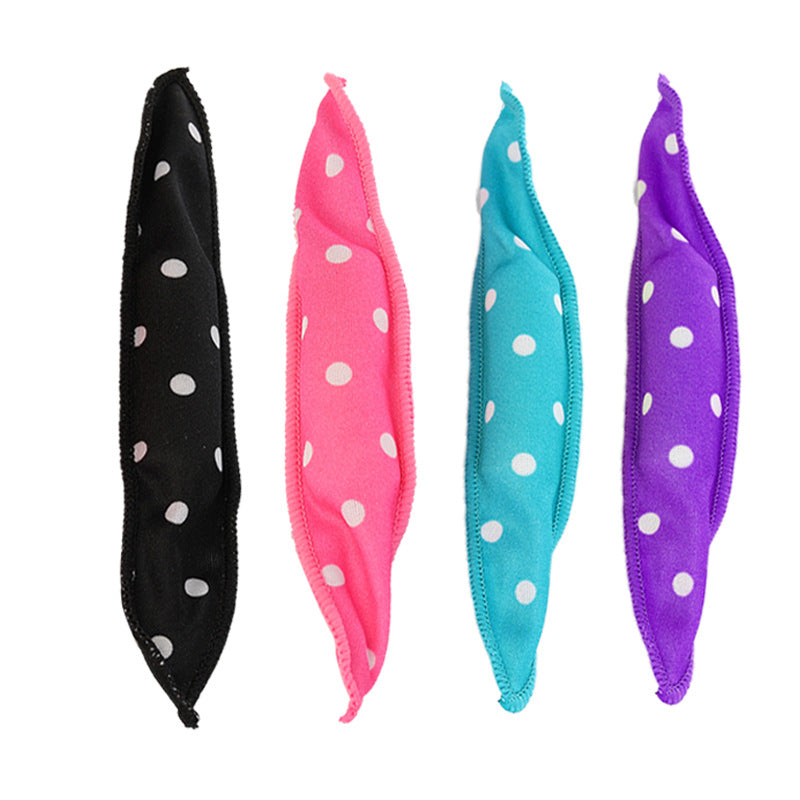 Curling handy gadget hair curl polka dot sponge curling sleep hair curl dry hair curler big wave pear flower curling iron