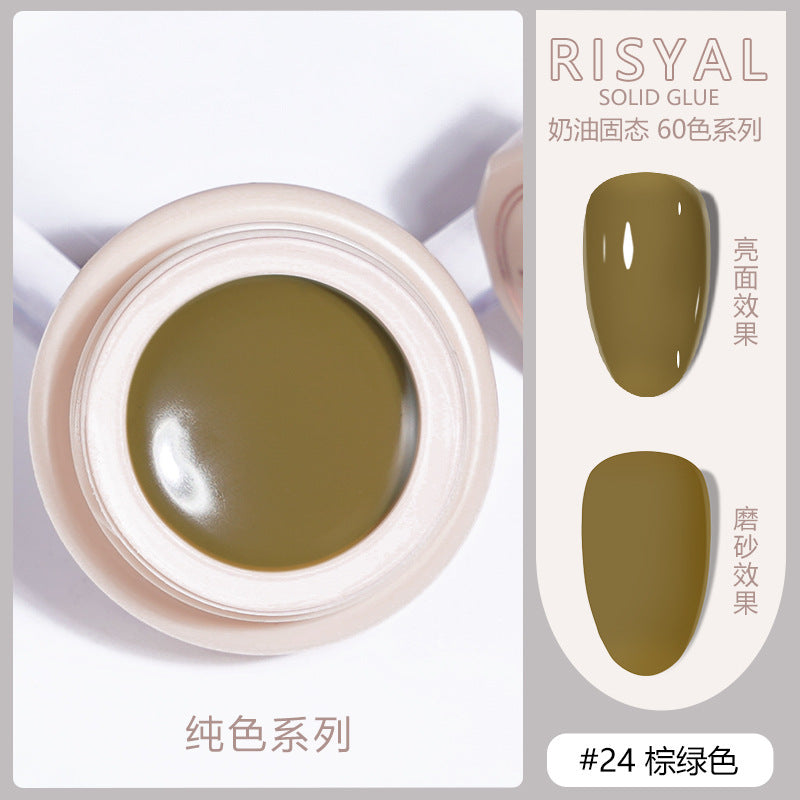 Risyal icy solid gel polish 5ml - smooth cream gel nail polish, japanese style nail polish for nail salons