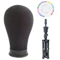 Canvas head mold can be inserted with pins to place wig stand dummy head model styling model head cloth display tripod