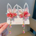 New arrival: exquisite chinese style hair accessories for little girls - ancient costume & hanfu headwear, light-up & glowing, mid-autumn festival glass hair clips (pair)