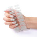 Zhengxiang custom gel nail stickers - solid color glitter, korean style uv light semi-cured nail stickers, waterproof, cross-border wholesale